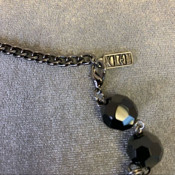 Kien vintage black Layered chunky beaded rope and chain necklace - Picture 3 of 5